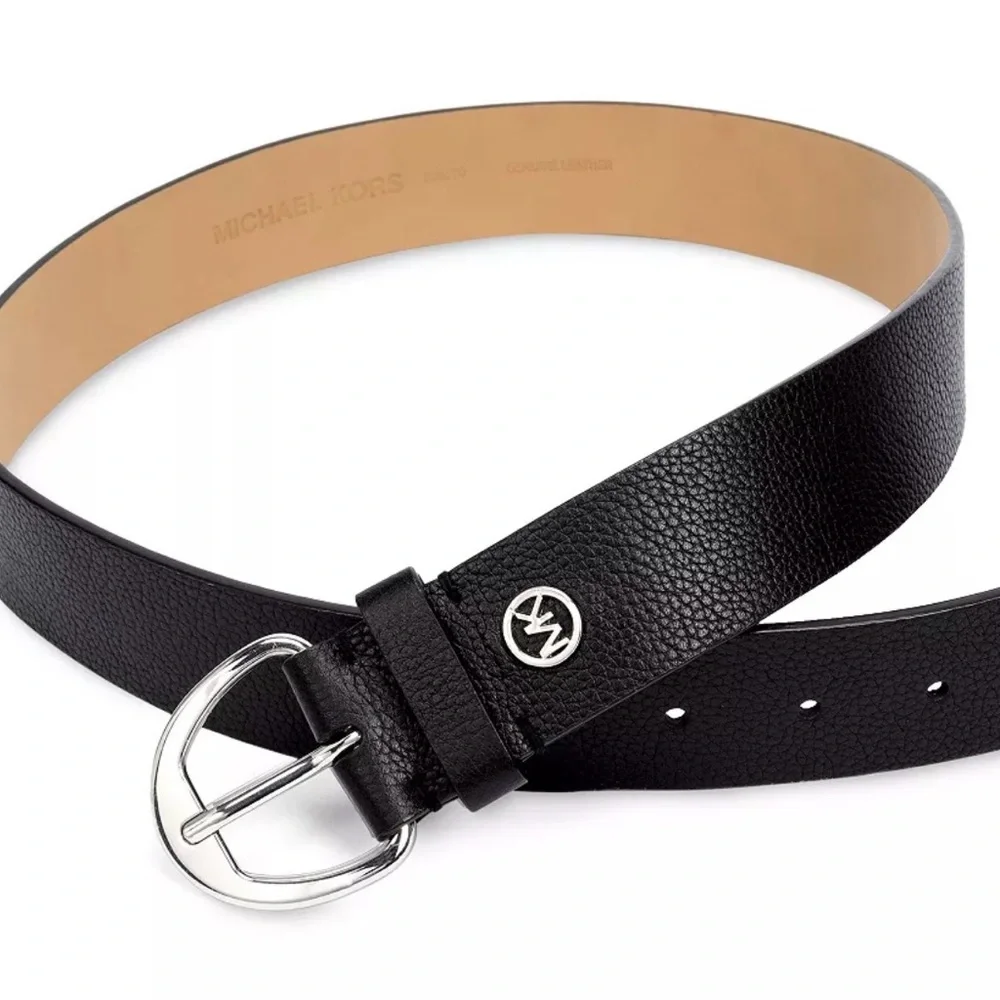 MICHAEL Michael Kors Women's Pebble Leather Black Belt Size Small AUTHENTIC NEW